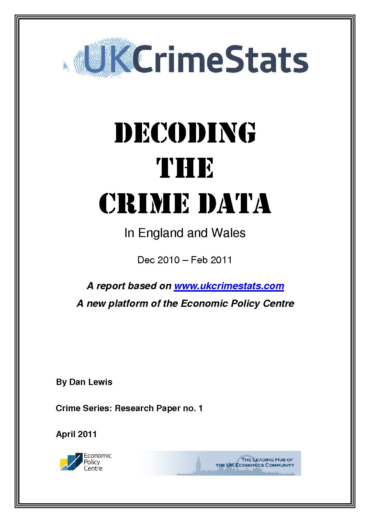 Decoding the Crime Data: Dec 2010 - Feb 2011